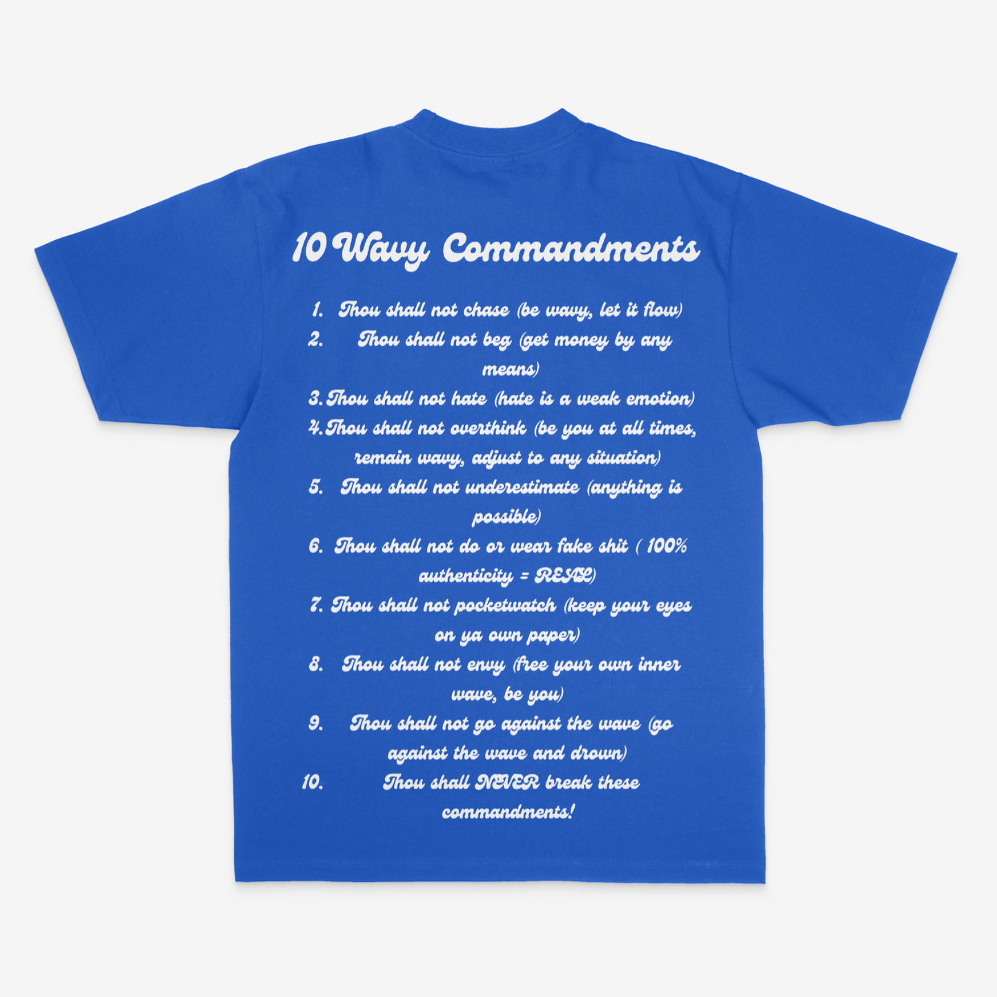 Royal Blue 10 Commandments Tee