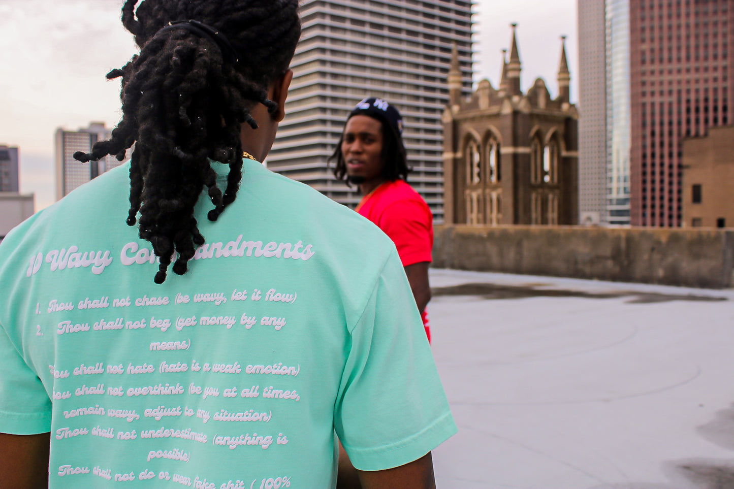 Teal Blue 10 Commandments Tee
